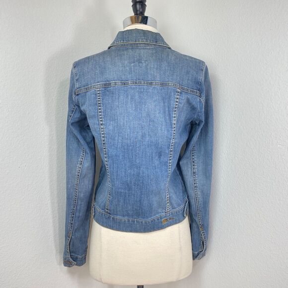 Kut From The Kloth Amelia Denim Crop Jacket Small Grunge Hip Hop Boho Street - Picture 8 of 16